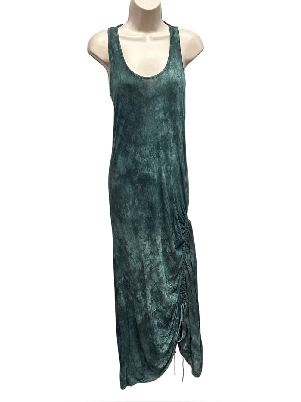 Tree of life green tie dye hippie dress boho women’s medium fairy forest